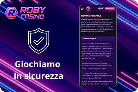 Il nostro impegno per il gioco responsabile su Roby Casino