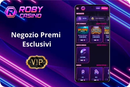 Il nostro negozio premi esclusivi per i giocatori VIP di Roby Casino